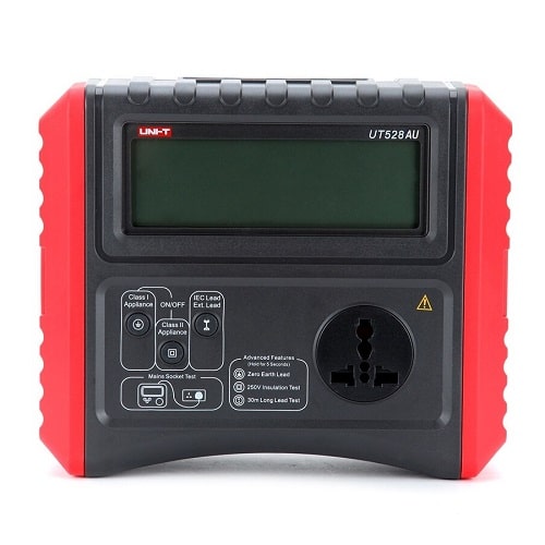 Uni-T UT528AU Portable Appliance Tester (PAT). A handheld device for ensuring the electrical safety of portable appliances.