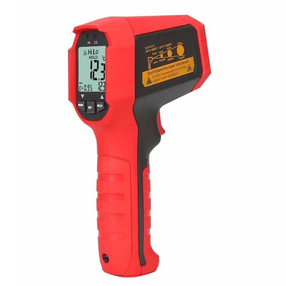 UT309C Handheld Dual IR Laser Professional Infrared Thermometer Range -35C-600C High and Low-Temperature Alarm Function