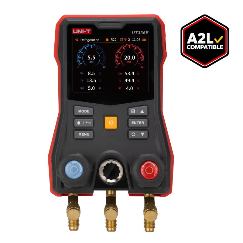 uni t ut336e kit digital manifold gauge with wireless temperature clamps